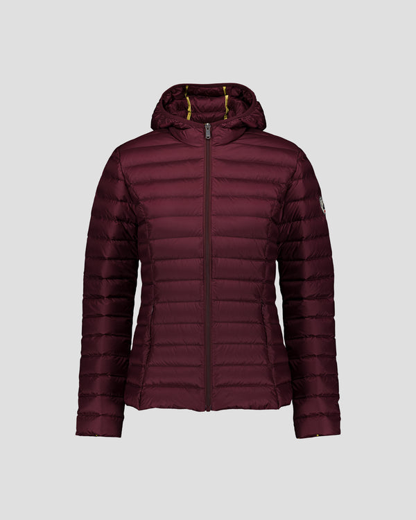 Jott Doudoune Légère à Capuche Cerise Noire Cloe