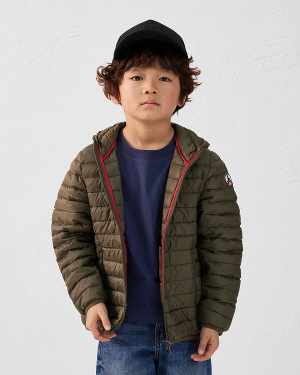 Jott Doudoune Légère à Capuche Enfant Army Hugo