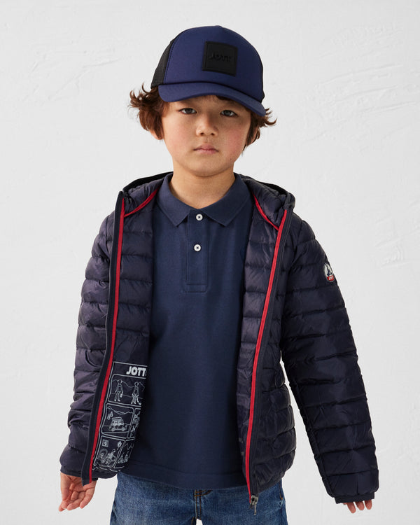 Jott Doudoune Légère à Capuche Enfant Marine Hugo