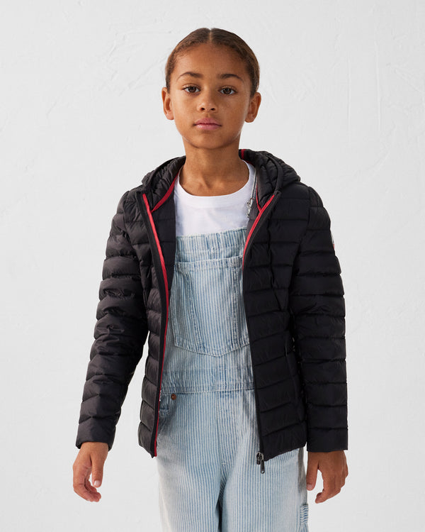 Jott Doudoune Légère à Capuche Enfant Noir Carla