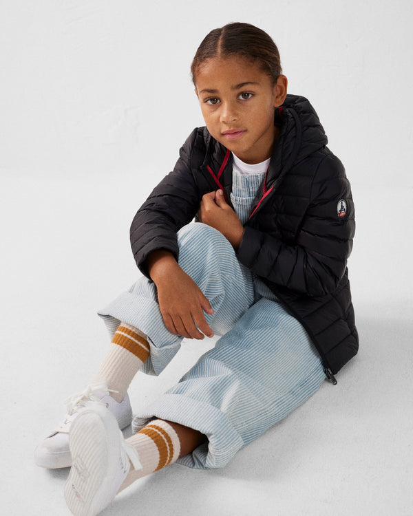 jott Doudoune légère à capuche enfant Noir Carla