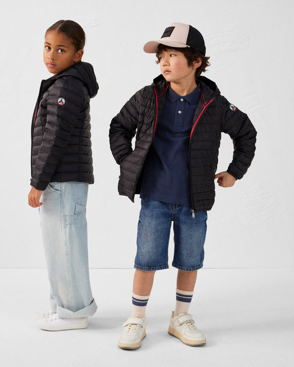 Jott Doudoune Légère à Capuche Enfant Noir Hugo