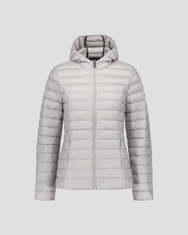 Jott Doudoune Légère à Capuche Gris Glace Cloe