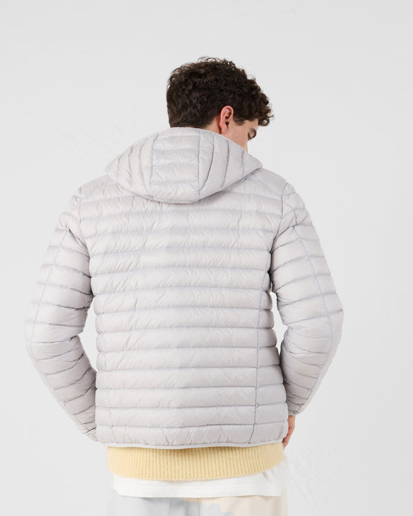 Jott Doudoune Légère à Capuche Gris Glace Nico