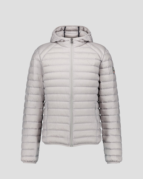 Jott Doudoune Légère à Capuche Gris Glace Nico
