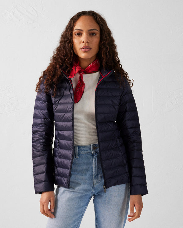 Jott Doudoune Légère à Capuche Marine Cloe