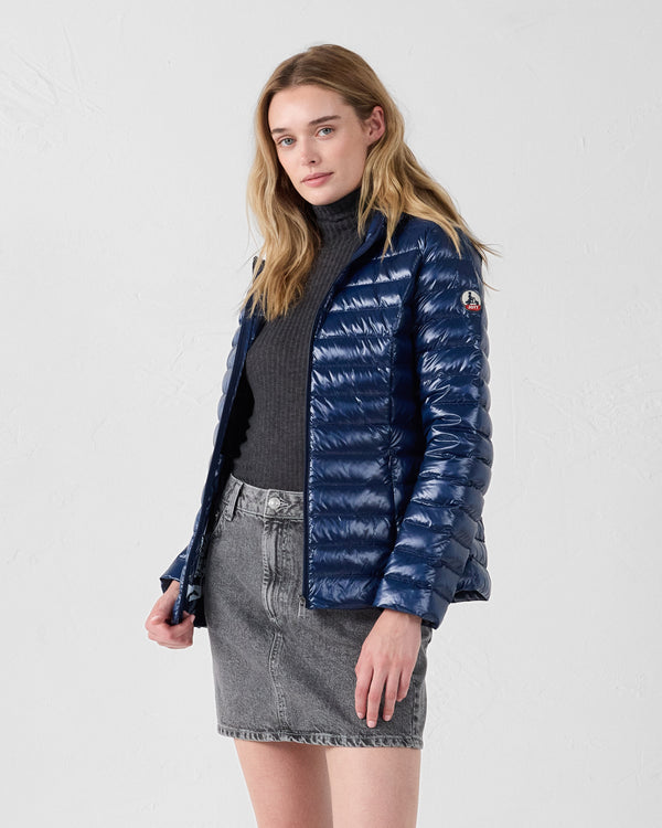 Jott Doudoune Légère à Capuche Marine Cloe Shiny