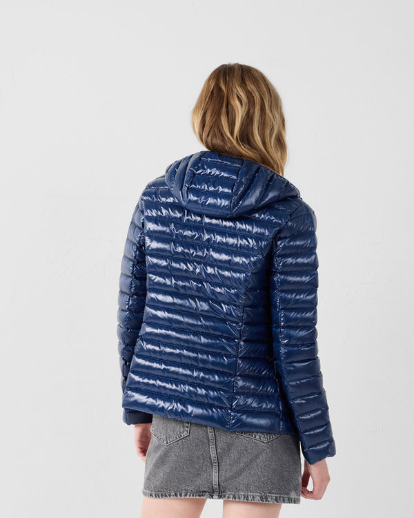 Jott Doudoune Légère à Capuche Marine Cloe Shiny