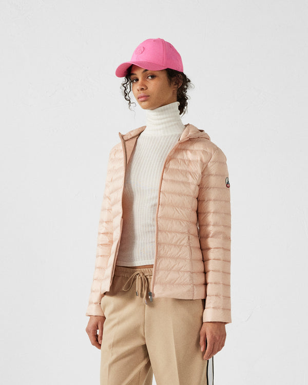 Jott Doudoune Légère à Capuche Pêche Clair Cloe