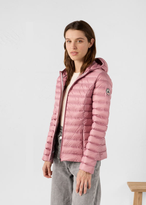 Jott Doudoune Légère à Capuche Rose Antique Cloe