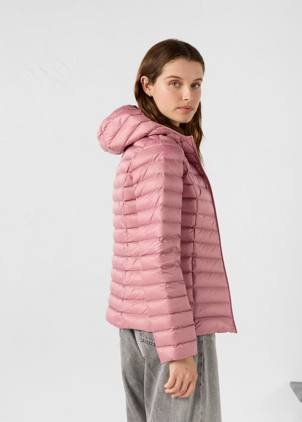 Jott Doudoune Légère à Capuche Rose Antique Cloe