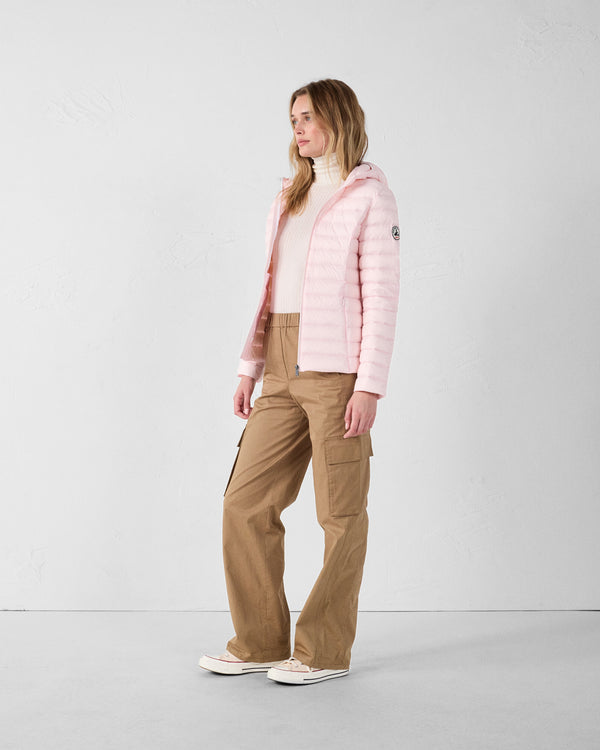 Jott Doudoune Légère à Capuche Rose Pétale Cloe