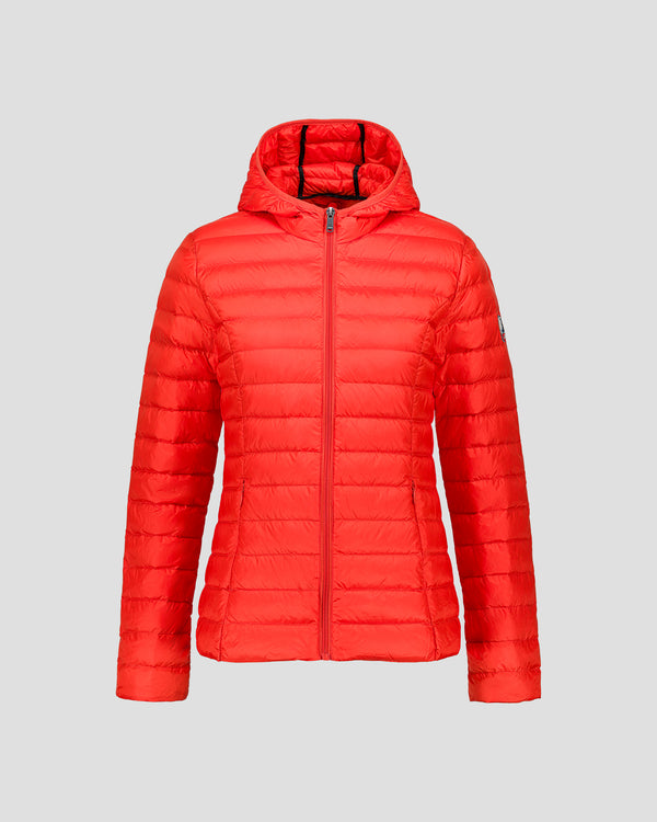 Jott Doudoune Légère à Capuche Rouge Feu Cloe
