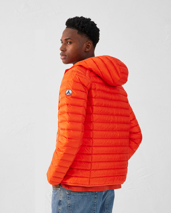 Jott Doudoune Légère à Capuche Rouge Feu Nico