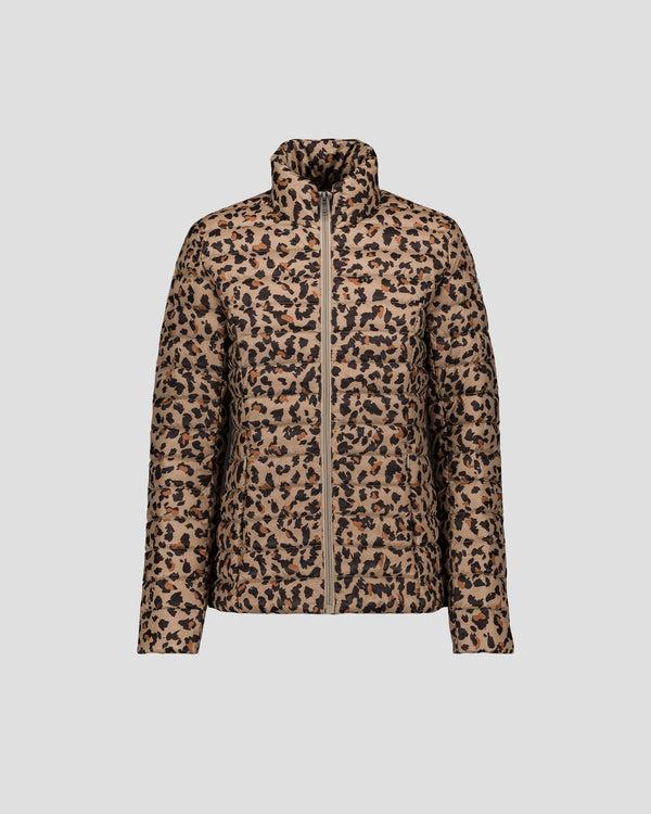 Jott Doudoune Légère Leopard Beige Cha Print