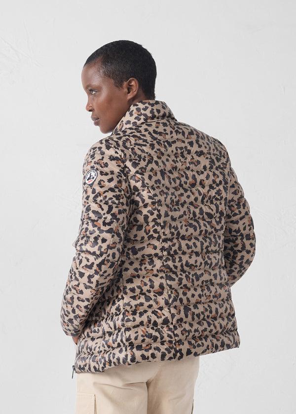 Jott Doudoune Légère Leopard Beige Cha Print