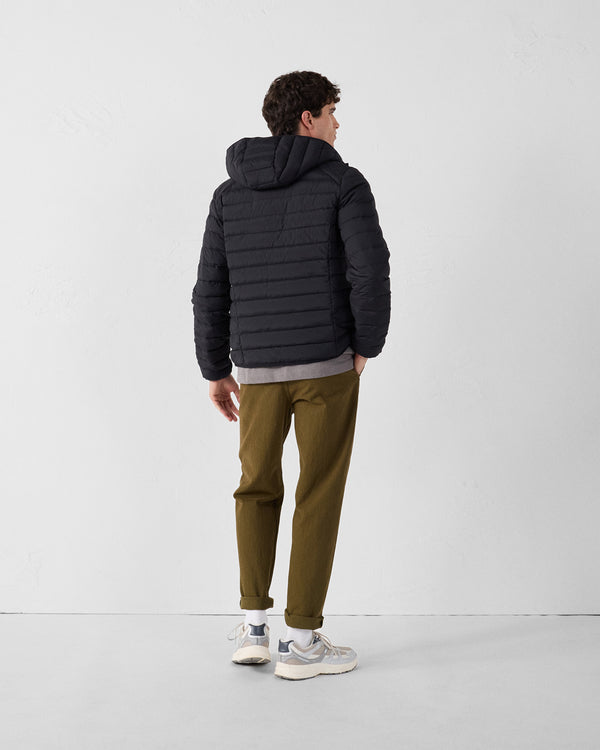 Jott Doudoune Légère Stretch à Capuche Noir Frantz