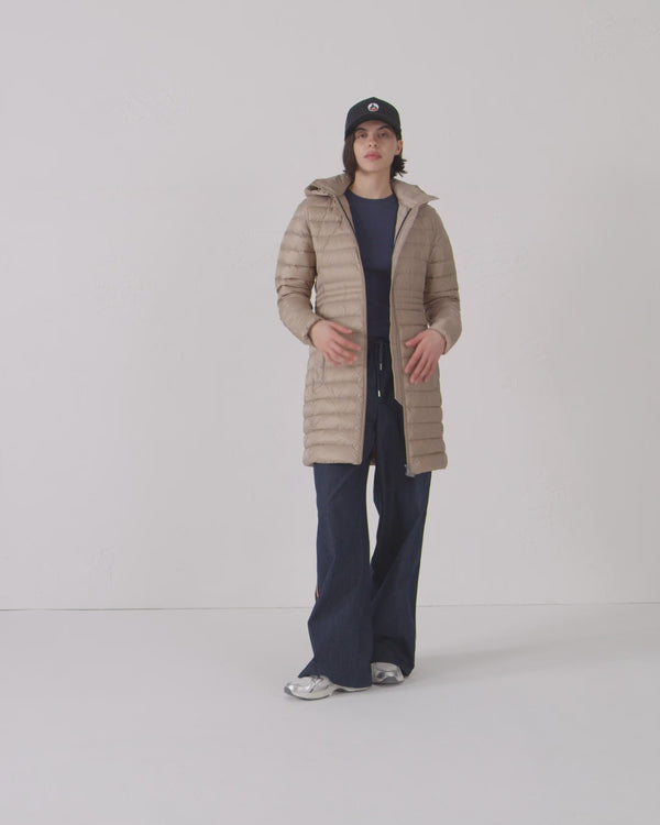 jott Doudoune longue à capuche Beige Vero 2.0