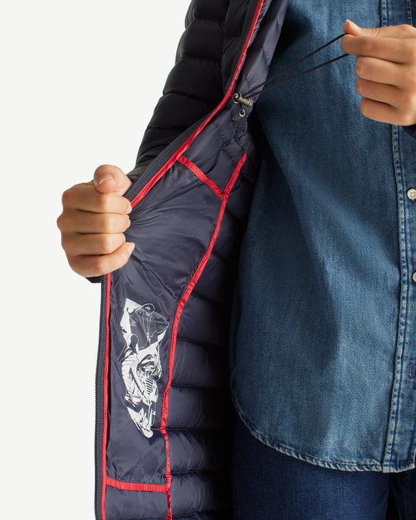 Jott Doudoune Longue à Capuche Marine Vero 2.0