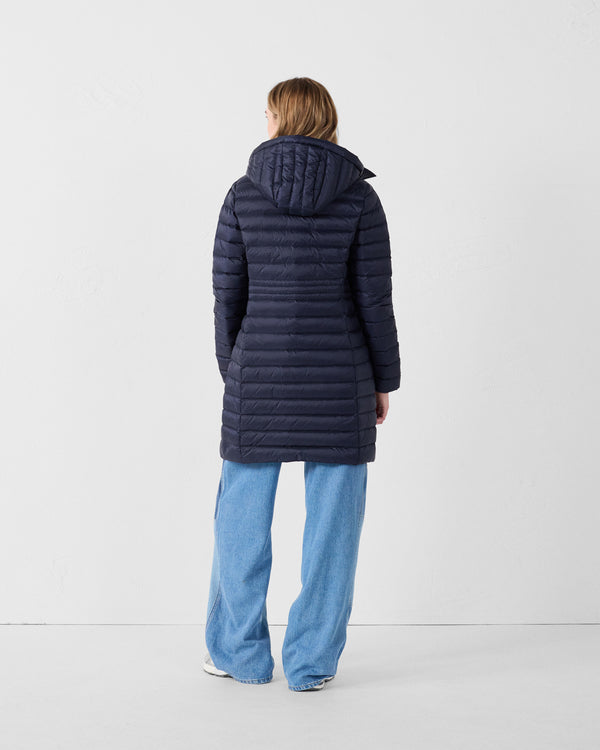 Jott Doudoune Longue à Capuche Marine Vero 2.0