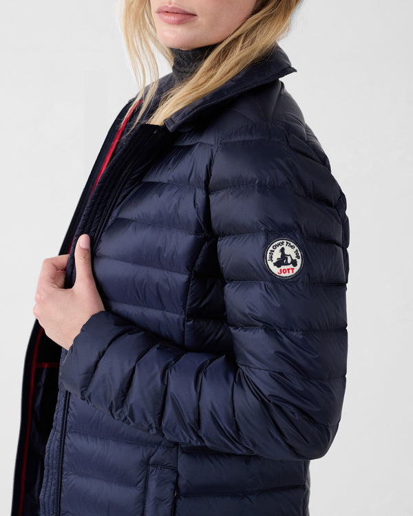 Jott Doudoune Longue à Capuche Marine Vero 2.0