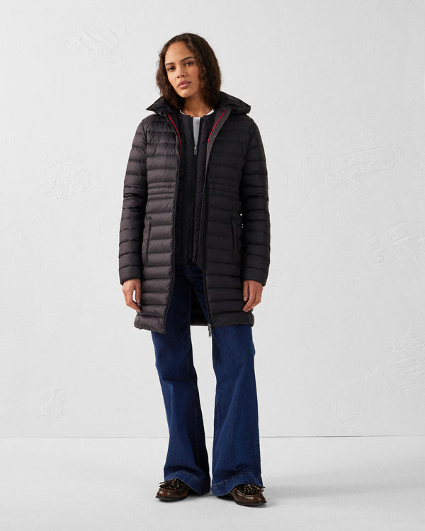 jott Doudoune longue à capuche Noir Vero 2.0