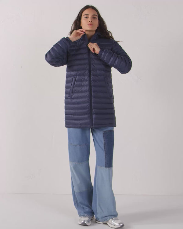 jott Doudoune longue réversible Marine Roma
