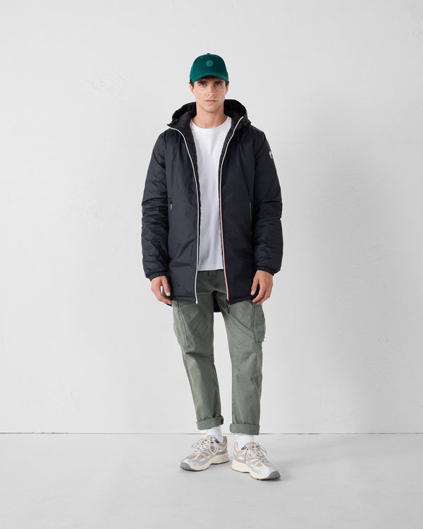 jott Doudoune longue réversible Noir/noir Assen