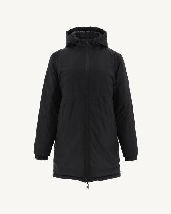 jott Doudoune longue réversible Noir Roma 2.0