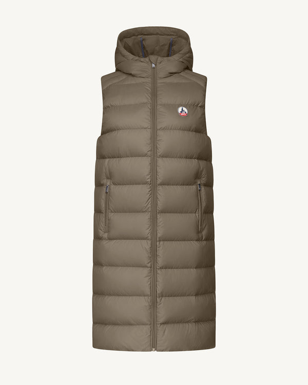 Jott Doudoune Longue Sans Manches Taupe Manon