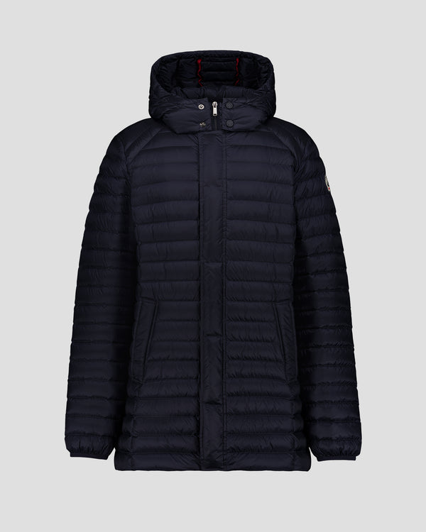 Jott Doudoune Mi-longue à Capuche Marine Xavier
