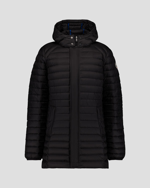 Jott Doudoune Mi-longue à Capuche Noir Xavier