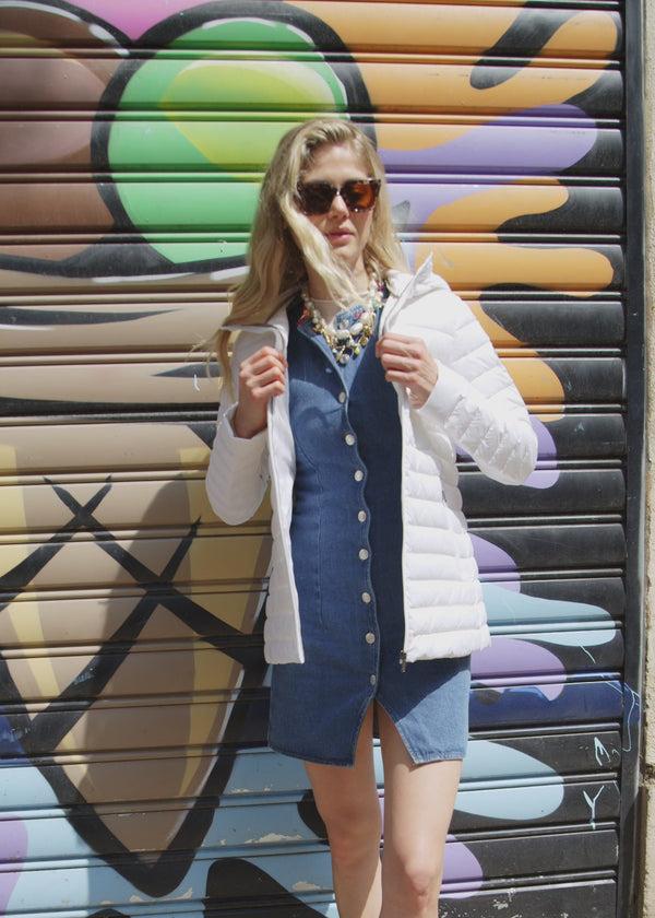 jott Doudoune mi-longue Blanc Claudie