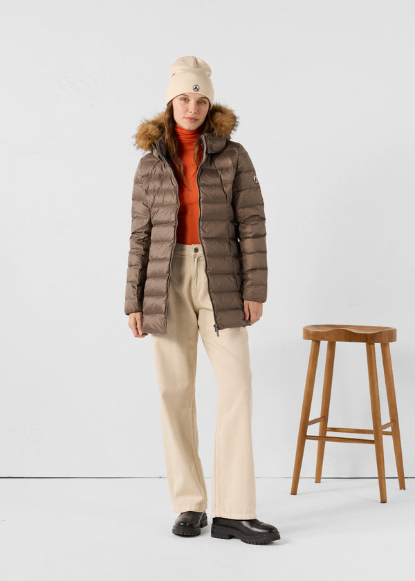 jott Doudoune mi-longue Grand Froid Taupe Perle