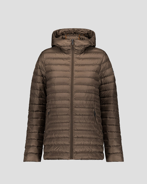 Jott Doudoune Mi-longue Taupe Claudie