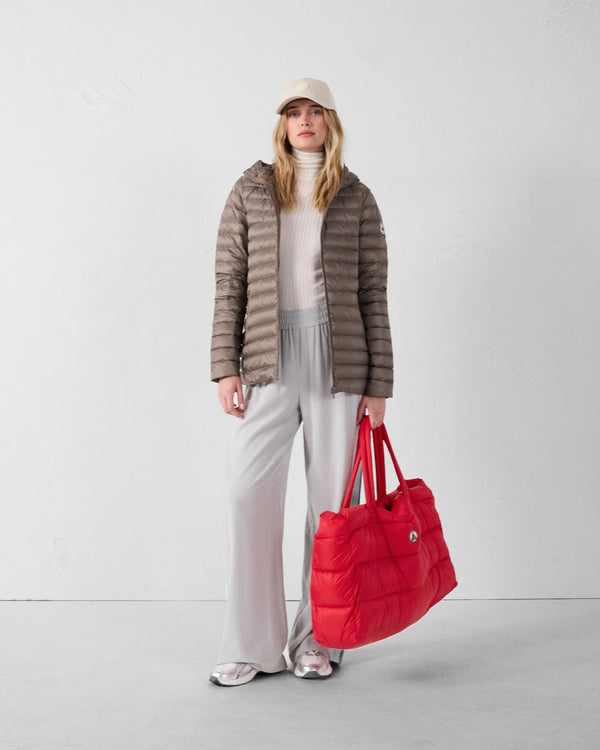 Jott Doudoune Mi-longue Taupe Claudie