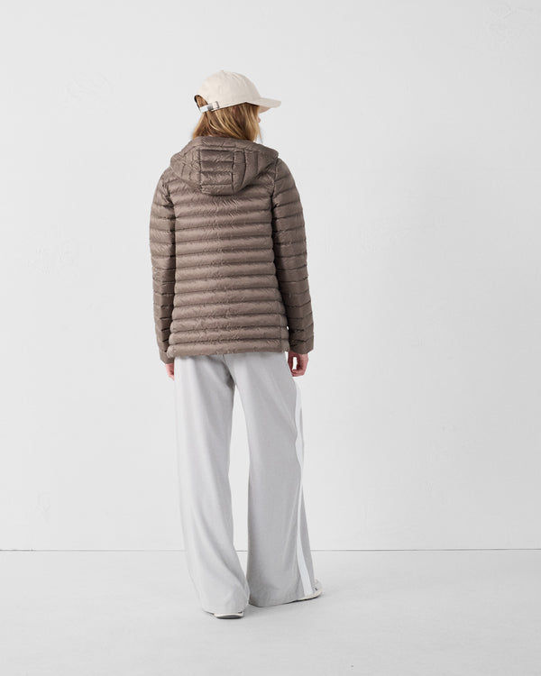 Jott Doudoune Mi-longue Taupe Claudie