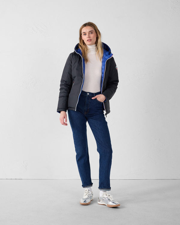 Jott Doudoune Réversible Noir/bleu Cobalt Bergame
