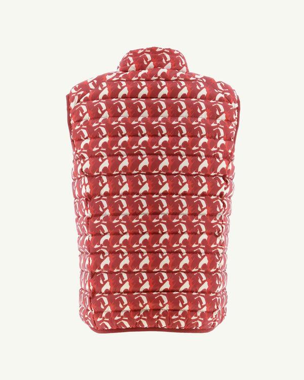 Jott Doudoune Sans Manches Monogram Rouge Vif Tom