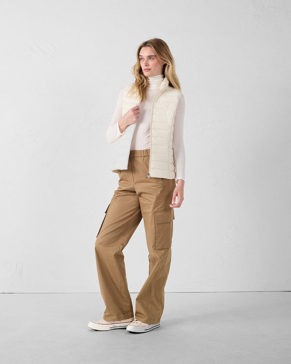 jott Doudoune sans manches stretch Naturel Grenada