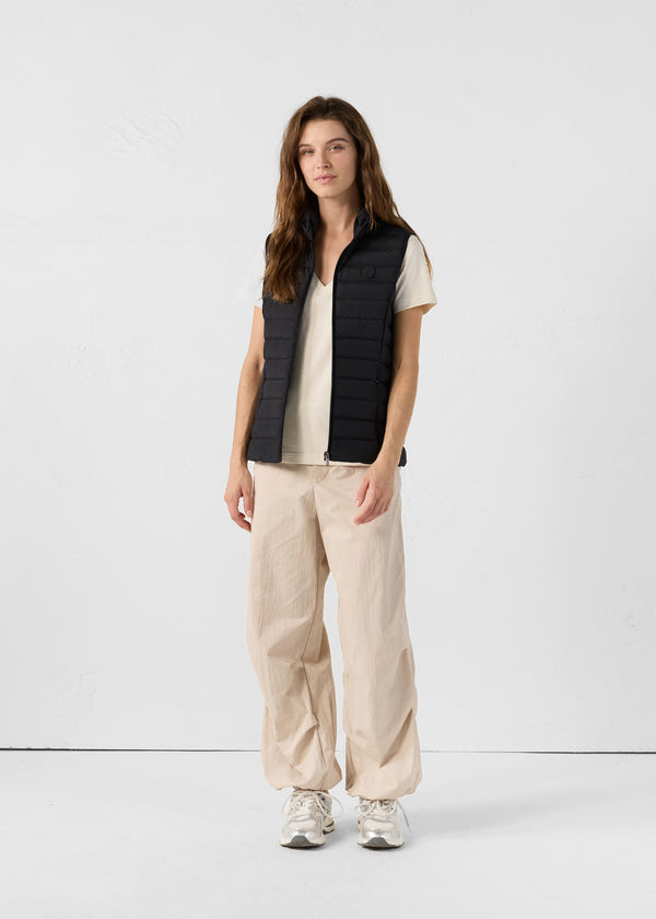 Jott Doudoune Sans Manches Stretch Noir Grenada