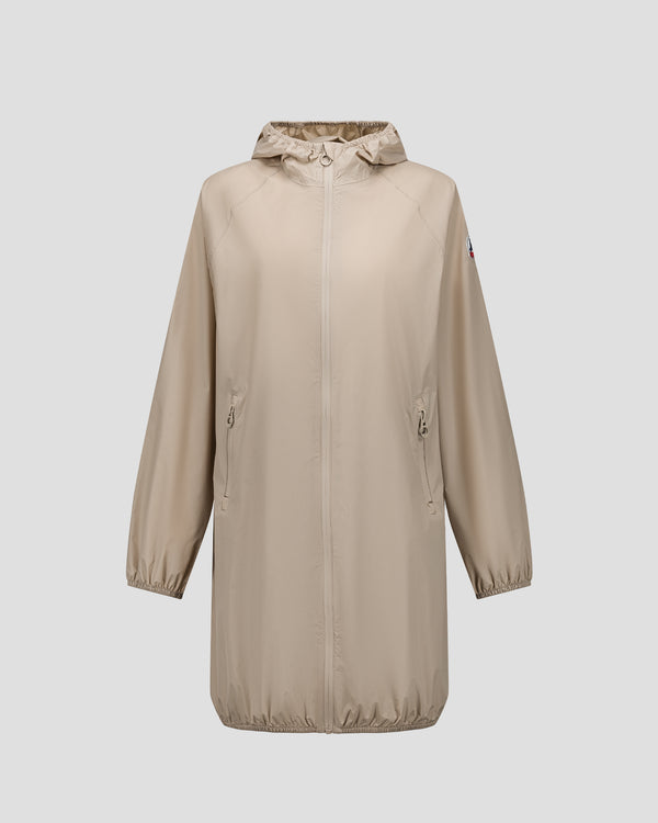 Jott Imperméable Long à Capuche Beige Glendale