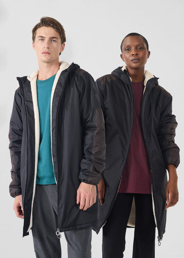 jott Imperméable sherpa long Noir Hallin sherpa