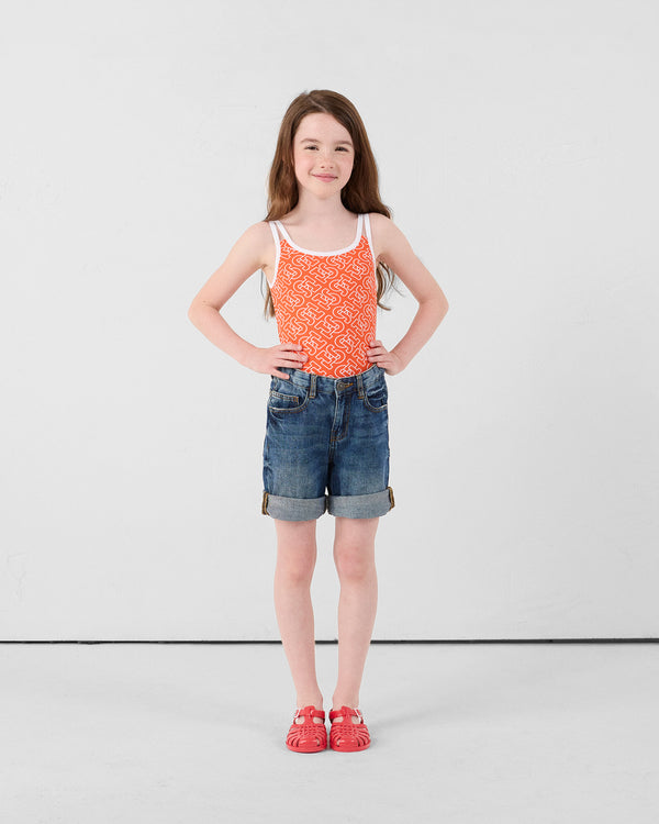 jott Maillot de bain Mono rouge feu Milla monogram