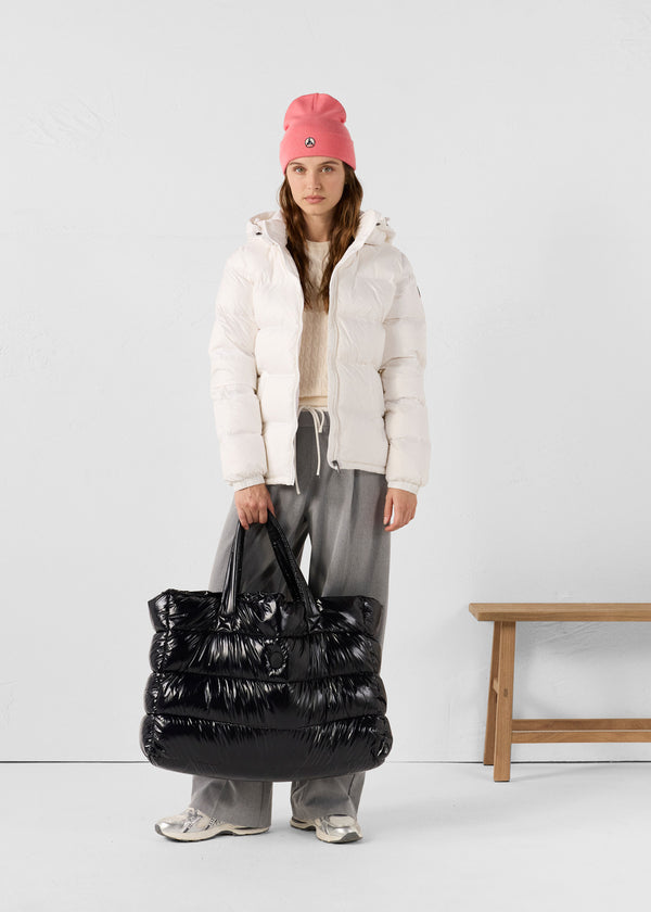 Jott Maxi Totebag Laqué Noir Leina Laquée