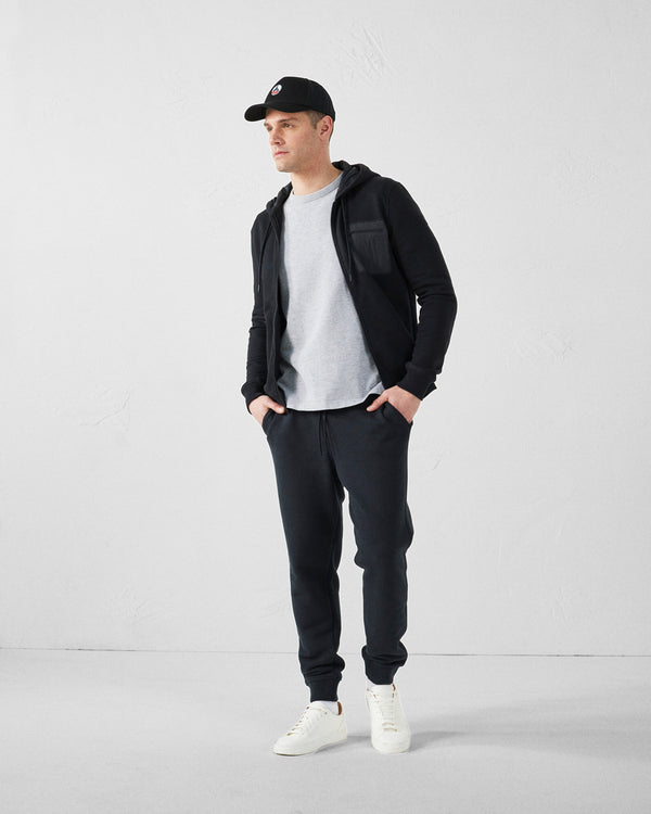 jott Pantalon de sport en coton Noir Achille