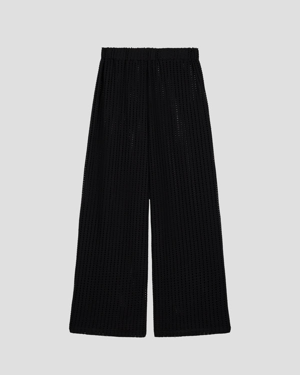 Jott Pantalon En Maille De Coton Noir Virginia