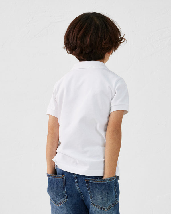 Jott Polo Enfant En Coton Blanc Ciro