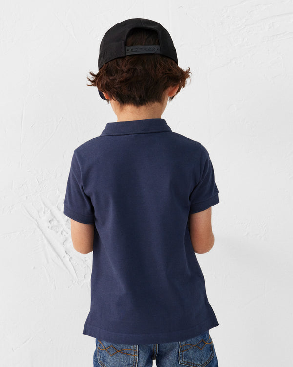 Jott Polo Enfant En Coton Marine Ciro