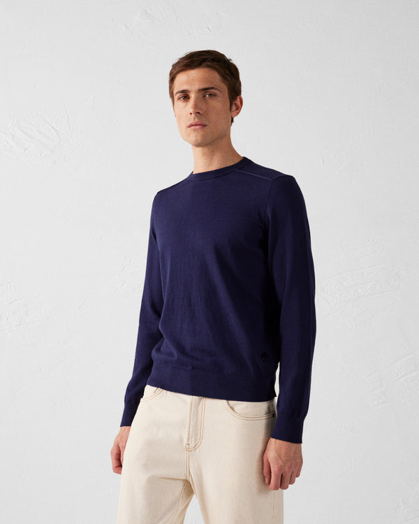 jott Pull en maille col rond Marine Hadrien